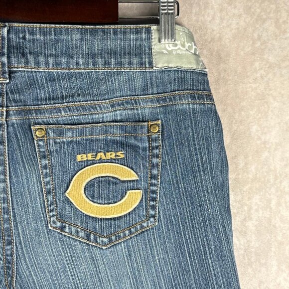 Touch by Alyssa Milano Verticle Stripe Low-rise Boot-Cut Bears Jeans Size 10 - Picture 10 of 14